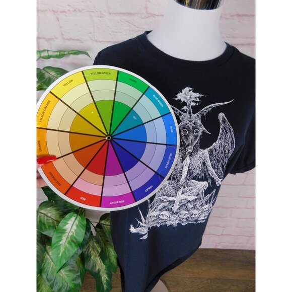 Sawblade 666 Baphomet Graphic Tee XL Gothic Metal Distressed Grunge - Picture 9 of 10